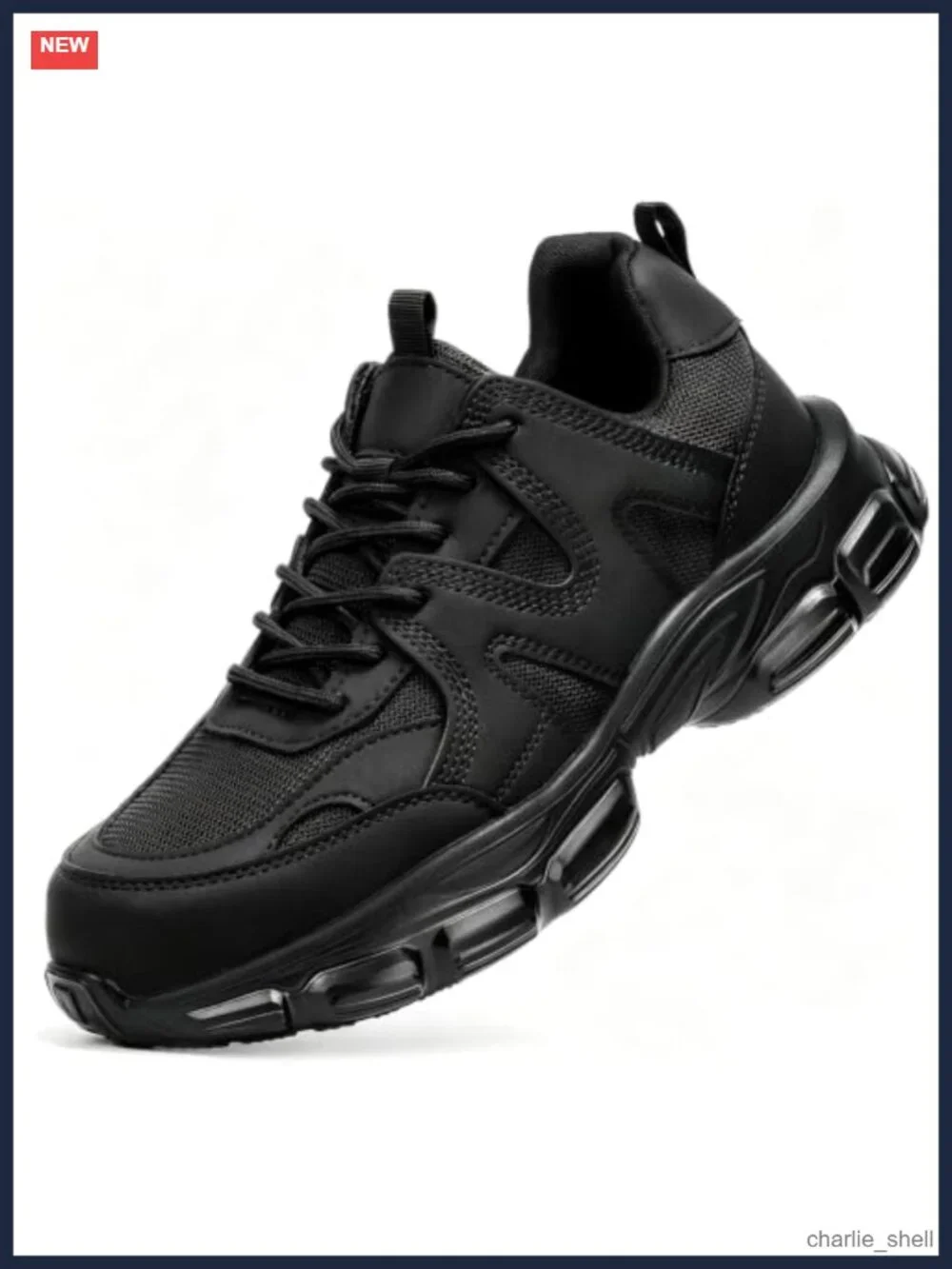 Steel Toe Cushioned Safety Work Shoes Breathable Lightweight Unisex